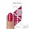 Miss Sophie Nail Wrap -"Cherry Pie", Uni, Rouge, Nail Wraps -24 nail wraps auto-adhésifs ultra-fins longue durée