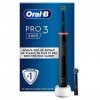 Oral-B Pro 3 3000 Brosse À Dents Électrique Avec 2 Brossettes, Technologie 3D, Noir & Braun Oral-B Pro 1-750 - Brosse À Dents