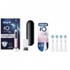 Oral-B iO 5N Brosse À Dents Électrique Rose connectée Bluetooth, 1 Brossette, 1 Étui De Voyage & iO Gentle Care, Embout, Pac