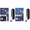 Oral-B iO 5N Brosse À Dents Électrique Rose connectée Bluetooth, 1 Brossette, 1 Étui De Voyage & iO 4N Brosse À Dents Électri