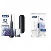 Oral-B iO 8N Brosse À Dents Électrique Noire connectée Bluetooth, 2 Brossettes, 1 Étui De Voyage & iO Series 8 Brosse à Dents