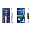 Oral-B Vitality Pro, Protect X Clean, Brosse à dents électrique, 3 Modes de brossage, Minuteur, Violet & Vitality 100 Brosse 