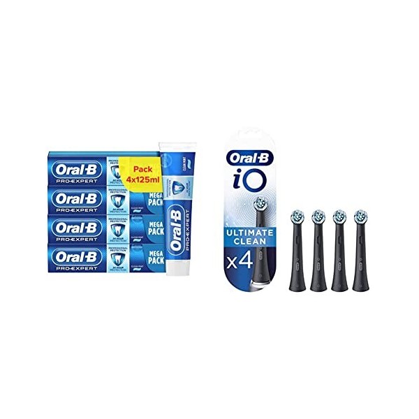 Oral-B iO Series 9 Brosse à Dents Électrique Rechargeable avec 1 Manche Intelligence Artificielle + Ultimate Clean Brossettes