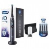 Oral-B iO Series 8 Brosse à Dents Électrique Rechargeable, 1 Manche Haut de Gamme Noir Onyx et Avec 4 Brossettes