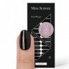 Miss Sophie Nail Wrap - "Black Velvet", Uni, Noir, Nail Wraps -24 nail wraps auto-adhésifs ultra-fins longue durée