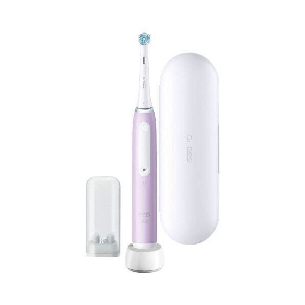 Oral-B iO Series 4 Brosse à dents électrique 4 modes de brossage pour soins dentaires, technologie magnétique, étui de voyage