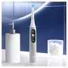 Oral-B iO 6 brosse à dents électrique, 1 poignée grise rechargeable, 1 tête de rechange, 1 étui de voyage, écran noir et blan