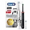 Oral-B Édition Familiale Brosses À Dents Électriques, Lot de 2 : 1 Brosse À Dents Électrique Oral-B Pro 3 Noire Et 1 Brosse À