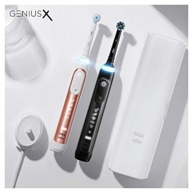 Oral-B Genius X Duopack Brosse à Dents Électrique Rechargeable avec 2 Manches Intelligence Artificielle et 2 Brossettes, Noir