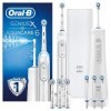 Oral-B Genius X + Aquacare 6 Kit Brosse à Dent Electrique Rechargeable avec Jet Dentaire Hydropulseur 1 manche, 4 brossettes 