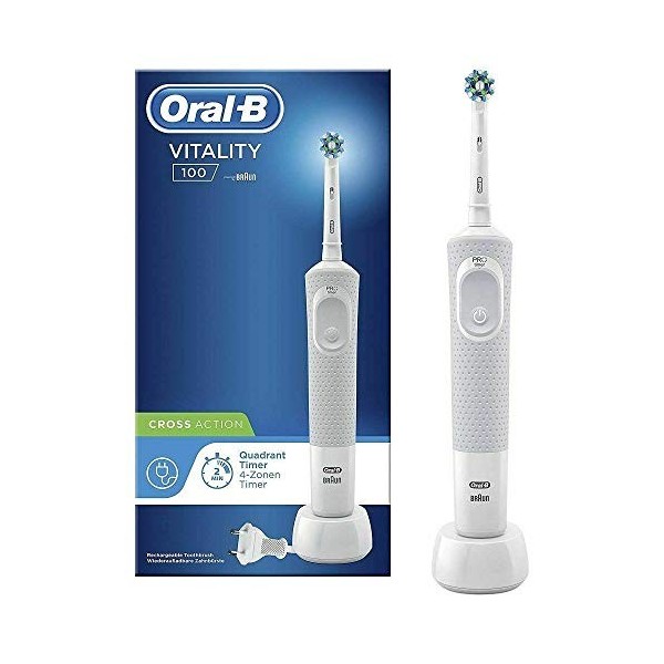 Braun Dental D100 Cross Action Brosse à dents Blanc