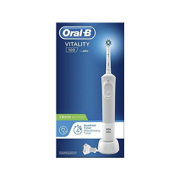 Braun Dental D100 Cross Action Brosse à dents Blanc