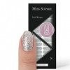 Miss Sophie Nail Wrap - "Sparkling Stars", Pailleté, Argent, Nail Wraps -24 nail wraps auto-adhésifs ultra-fins longue durée