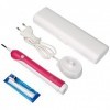 Braun Oral-B Brosse à dent Blanche + Trousse de Voyage Rose