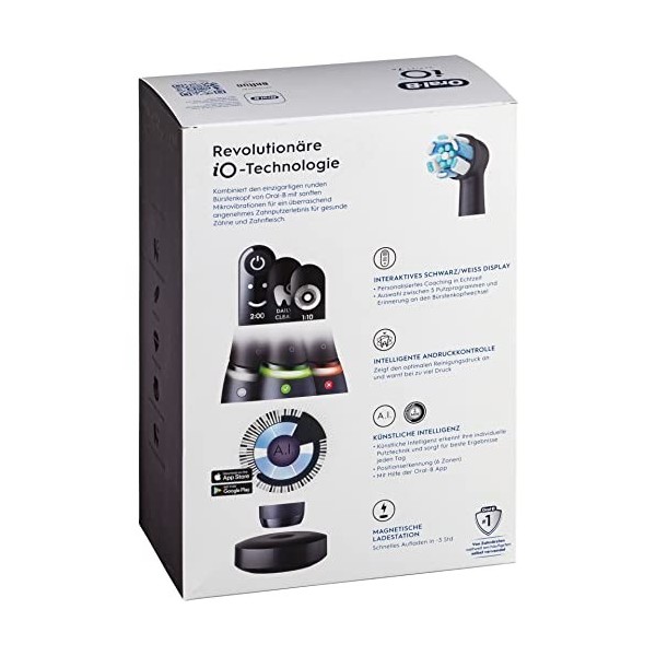 Oral-B IO Series 7 Brosse à Dents électrique 2 brosses à Dents 5 Modes de brossage pour Soins dentaires, Technologie magnétiq