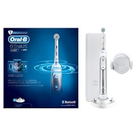 Oral-B - Genius 8100S, Brosse À Dents Électrique Rechargeable Alimentée Par Braun Argent - 1 Pièce