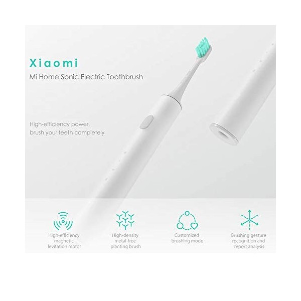 Xiaomi - Mi Electric Toothbrush : Brosse à dent électrique et connectée blanche avec technologie sonique