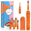 Brosse à dents rechargeable pour enfants, brosse à dents électrique sonique pour enfants de 3 à 12 ans, rappel de 30 secondes