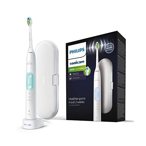 Philips – Sonicare – 5100 ProtectiveClean – Brosse à dents électrique – À technologie sonique – Avec 3 programmes de brossage