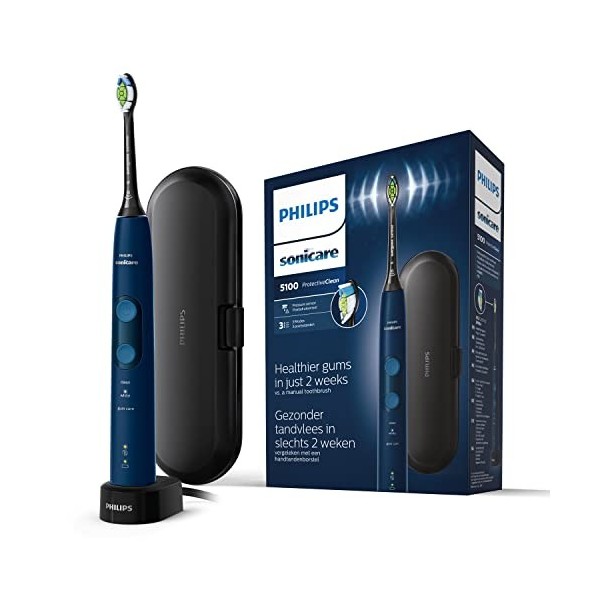 Philips – Sonicare – 5100 ProtectiveClean – Brosse à dents électrique – À technologie sonique – Avec 3 programmes de brossage