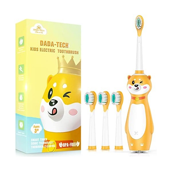 Brosse à dents électrique pour enfants rechargeable, brosse à dents sonique avec minuterie pour enfants garçons filles à part