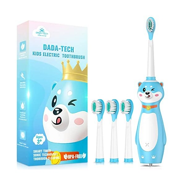 Brosse à dents électrique pour enfants rechargeable, brosse à dents sonique avec minuterie pour enfants garçons filles à part