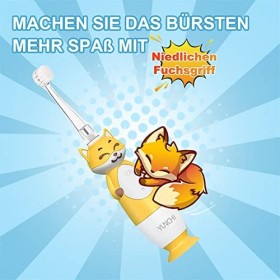 Brosse à dents électrique pour enfants de 0 à 12 ans, brosse à dents électrique pour bébé fille et garçon avec lumière LED, m