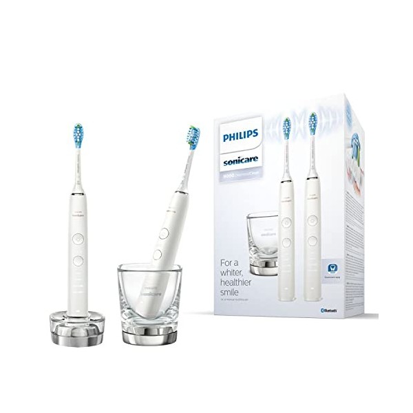 Philips Sonicare – Lot de 2 Brosses à dents électriques soniques connectées, Blanc