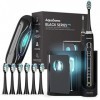 AquaSonic Black Series Pro,Brosse à dents ultra blanchissante avec base UV,4 modes et minuterie intelligente,Étui de voyage à