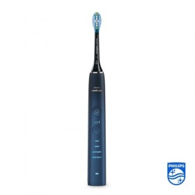 Philips Sonicare DiamondClean 9000 Series Power Brosse à dents électrique Édition spéciale – Brosse sonique, bleu foncé, 4 tê