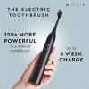 Moon Sonic Brosse à dents électrique pour adultes 5 modes intelligents pour nettoyer, blanchir, masser et polir les dents, re