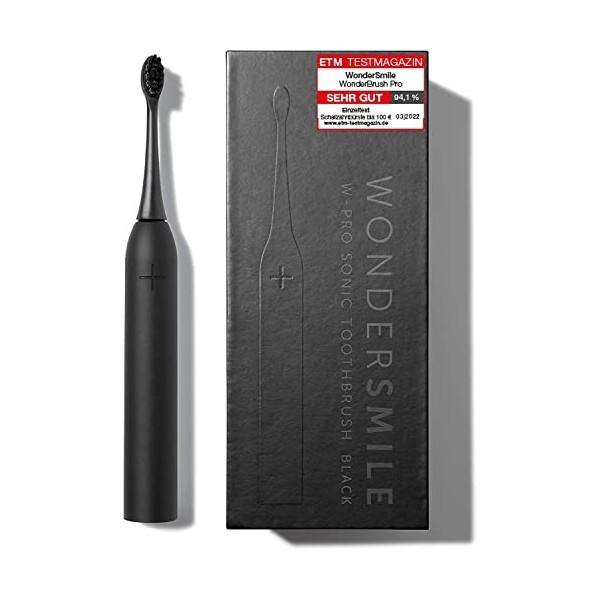 Wondersmile Brosse à dents sonique PRO - Brosse à dents électrique avec 4 programmes de nettoyage et tête de brosse intellige