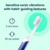 quip Brosse à dents électrique pour adulte - Sonic avec housse de voyage et support miroir, poils doux, minuteur et poignée e