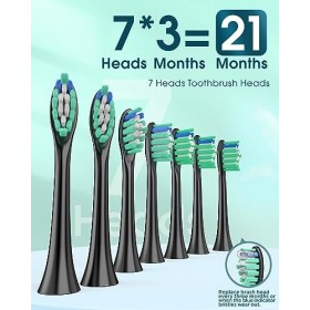 YteaTh Brosse à dents électrique sonique, brosse à dents électrique Shcall avec 7 brosses de rechange, 5 modes de brossage, m