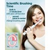 Sonic Brosse à dents électrique pour adultes et enfants – Brosse à dents sonique rechargeable avec 8 têtes de brosse, 120 jou