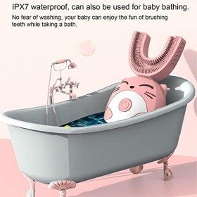 UltraKid Lot de 2 brosses à dents électriques UltraKid en forme de U – 360 ° – Brosse à dents blanchissante automatique, desi