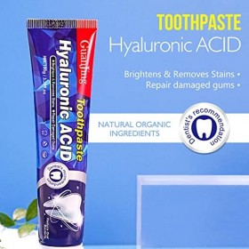 Keloc Lot de 3 dentifrices réparateurs de gencives avec acide hyaluronique, nettoie les taches, rafraîchit lhaleine, amélior