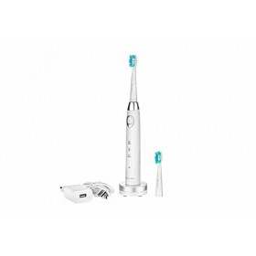 Meriden Brosse à dents sonique Sonic Brosse à dents de voyage avec porte-brosse à dents Smart 2 x embouts, 3 modes, minuteur,