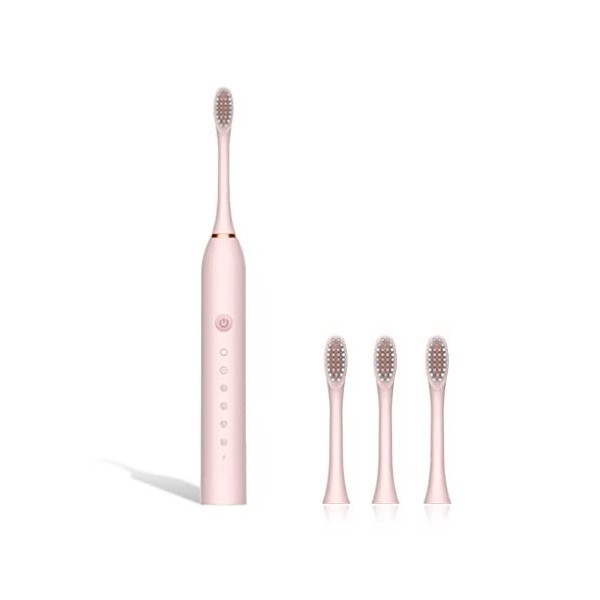 kawehiop Brosse à dents sonique électrique en plastique Portable 1.5W DC 5V IPX-7 étanche 800mAh brosse à dents dispositif de