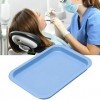 Weikeya Oral Médical Plateau, Bleu 24.2 * 16.5 cm Plastique Les Dents Blanchiment Gel avec Plastique