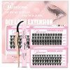 Faux Cils Individuel, Missicee Extension Cils Kit Volume Russe Réutilisable Cils individuels Avec 240 Pcs 10D/20D 8-12mm Clus