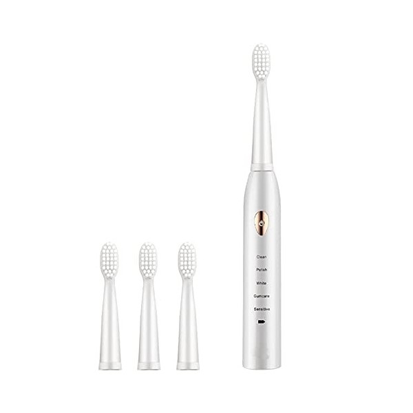 XNBZW Ensemble de brosses à dents électriques étanches pour couple - Rechargeable - Pour adulte - Brosse à dents souple - Fem