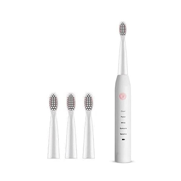 XNBZW Ensemble de brosses à dents électriques étanches pour couple - Rechargeable - Pour adulte - Brosse à dents souple - Fem