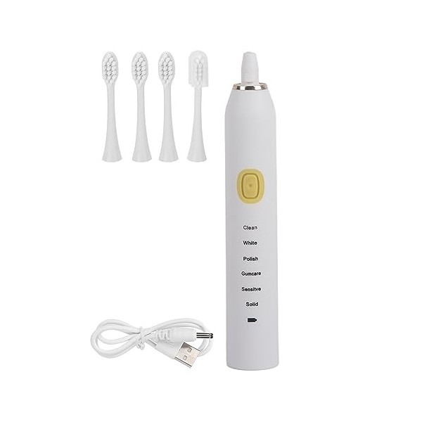 Brosse à Dents électrique USB, Brosse à Dents Blanchissante Rechargeable, 6 Modes De Brossage, Brosses De Voyage Portables Av