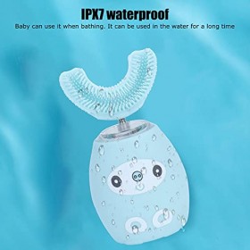 Brosse à dents électrique ultrasonique, Brosse à dents automatique IPX7 rechargeable USB 360 ° en forme de U pour enfants Bro