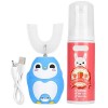 Brosse à Dents Électrique pour Enfants Brosse à Dents Sonique Automatique pour Enfants avec Dentifrice Mousse 60 ml, Tête de 