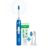 emmi®-dent Metallic Brosse à Dents Électrique à Ultrasons kit de Base Bleu I Idéal pour Dents et Gencives Sensibles I Bross