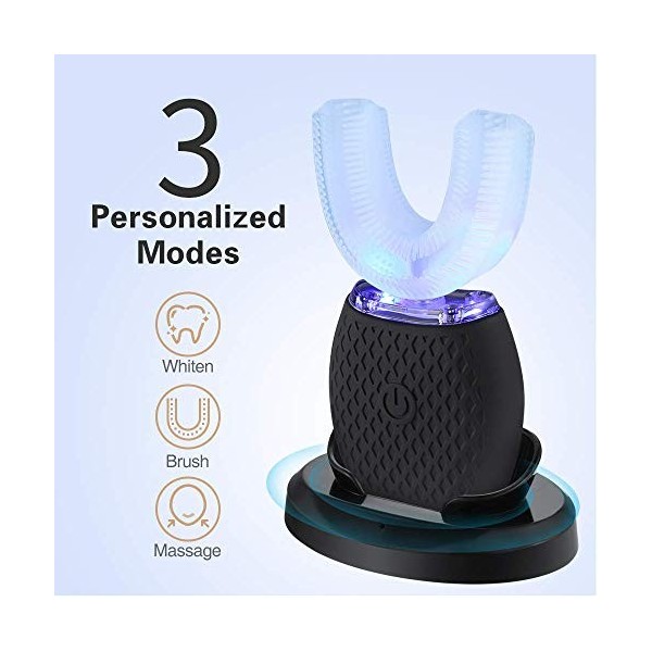Brosse à dents automatique à ultrasons, brosse à dents électrique Brosse de blanchiment des dents Minuterie automatique 30
