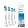 Philips Sonicare Lot de 4 têtes de brosses à dents électriques soniques C2 Optimal Plaque Defence, anciennement ProResults Pl