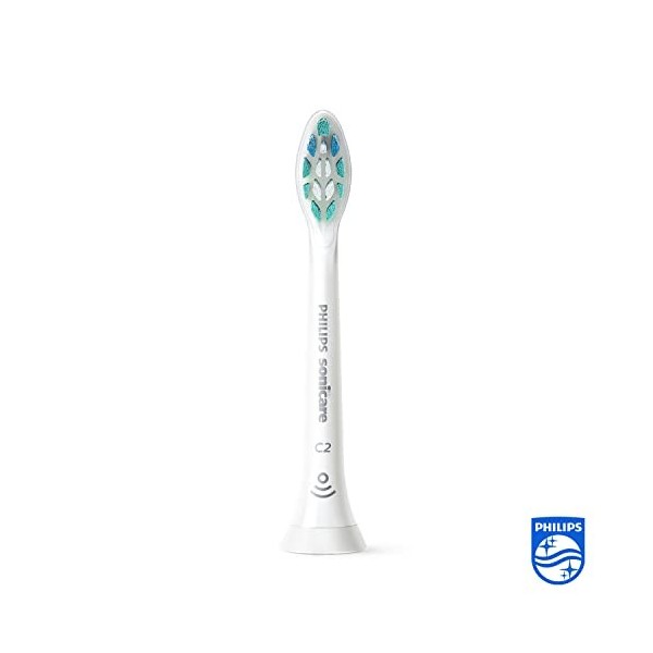 Philips Sonicare Lot de 4 têtes de brosses à dents électriques soniques C2 Optimal Plaque Defence, anciennement ProResults Pl